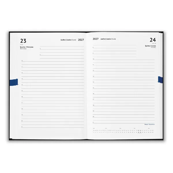 Agenda Diaria Personalizada capa poliester 21 x 14 cm Agenda Diaria Personalizada capa poliester 21 x 14 cm